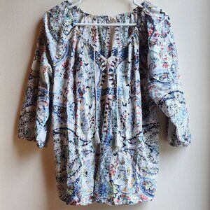 Floral Print Blouse - Multicolor